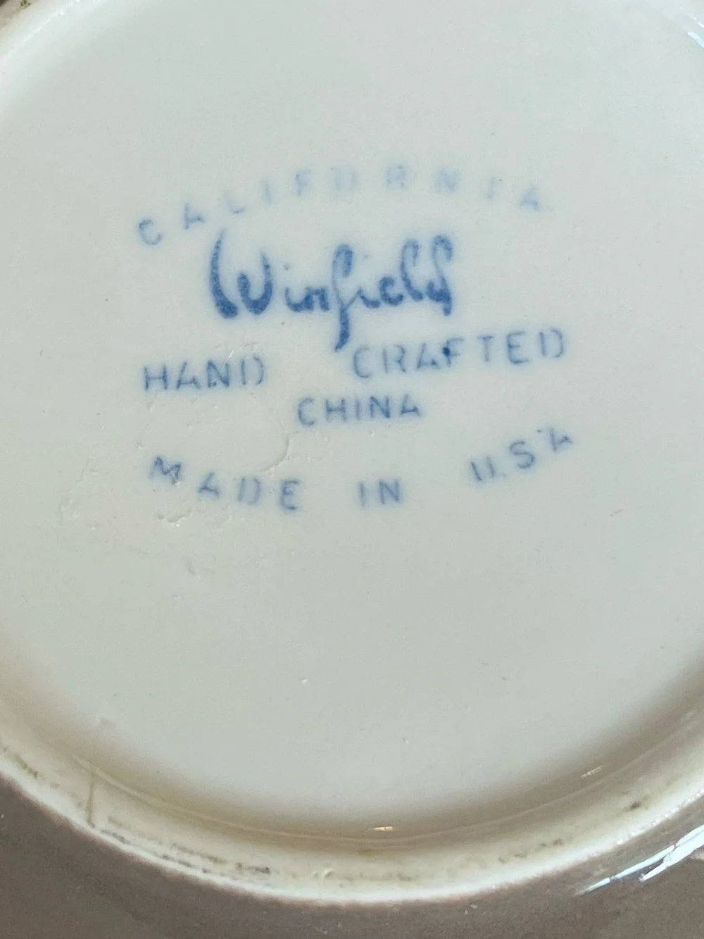 California Winfield Handcrafted Tea Cups and Saucers White Leaf Motif Set of 2